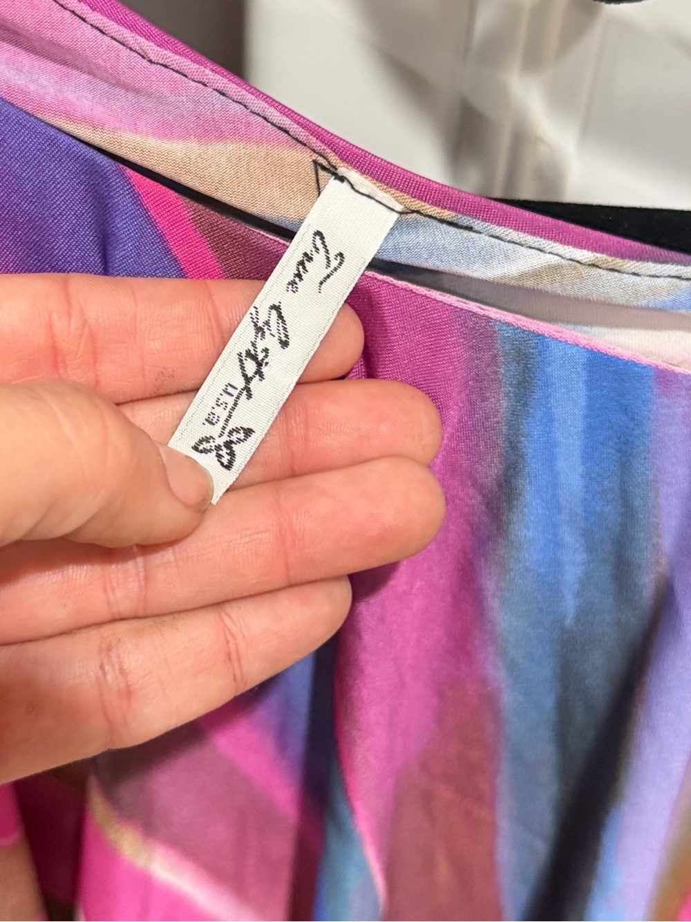 Colorful Striped Off-Shoulder Dress - Picture 2 of 5